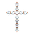 14K Rose 3/8 CTW Lab-Grown Diamond Cross Pendant