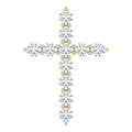 14K Yellow 3/8 CTW Lab-Grown Diamond Cross Pendant
