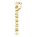 14K Yellow 3/8 CTW Natural Diamond Cross Pendant