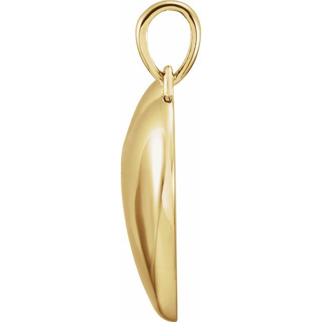 14K Yellow 1/6 CT Natural Diamond Heart Pendant