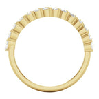 7/8 Ctw Natural Diamond Double Row Anniversary Band Ring - 14K (Y W Or R) Rings