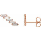 14K Yellow 1/4 CTW Natural Diamonds Ear Climber