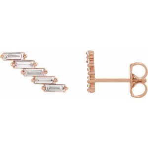 14K Yellow 1/4 CTW Natural Diamonds Ear Climber