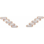 14K Yellow 1/4 CTW Natural Diamonds Ear Climber