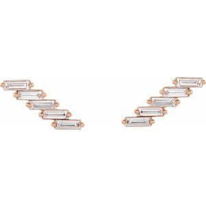 14K Yellow 1/4 CTW Natural Diamonds Ear Climber