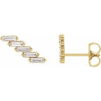 14K Yellow 1/4 CTW Natural Diamonds Ear Climber