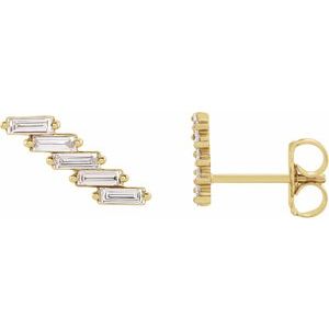 14K Yellow 1/4 CTW Natural Diamonds Ear Climber