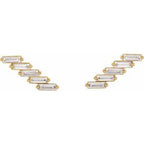 14K Yellow 1/4 CTW Natural Diamonds Ear Climber