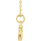 14K Yellow Petite Pavé™ .03 CTW Natural Diamond Numeral 2 16-18" Necklace
