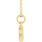 14K Yellow Petite Pavé™ .04 CTW Natural Diamond Numeral 3 16-18" Necklace