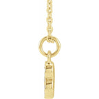 14K Yellow Petite Pavé™ .05 CTW Natural Diamond Numeral 8 16-18" Necklace