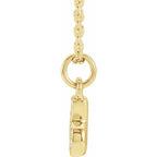 14K Yellow Petite Pavé™ .04 CTW Natural Diamond Numeral 6 16-18" Necklace