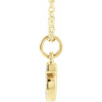 14K Yellow Petite Pavé™ .04 CTW Natural Diamond Numeral 5 16-18" Necklace