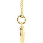 14K Yellow Petite Pavé™ .04 CTW Natural Diamond Numeral 0 16-18" Necklace