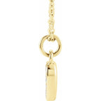 14K Yellow Petite Pavé™ .04 CTW Natural Diamond Numeral 9 16-18" Necklace