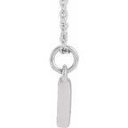 14K White Petite Pavé™ .04 CTW Natural Diamond Numeral 9 16-18" Necklace
