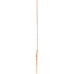 14K Rose 3/8 CTW Natural Diamond Large Heart 16" Necklace