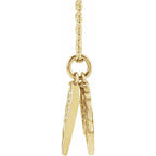 0.03 CTW Diamond Accented Angel Wings Necklace or Pendant - 14k Gold (Y, R or W), Platinum or Sterling Silver