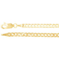 3mm Solid Curb 7" Chain Bracelet - 14K Yellow Gold