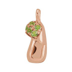 0.06 Ctw Natural Diamond Or Peridot Mushroom Dangle Charm - 14K Gold (Y W R) /