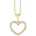 14K Yellow 1/5 CTW Natural Diamond Heart 18" Necklace