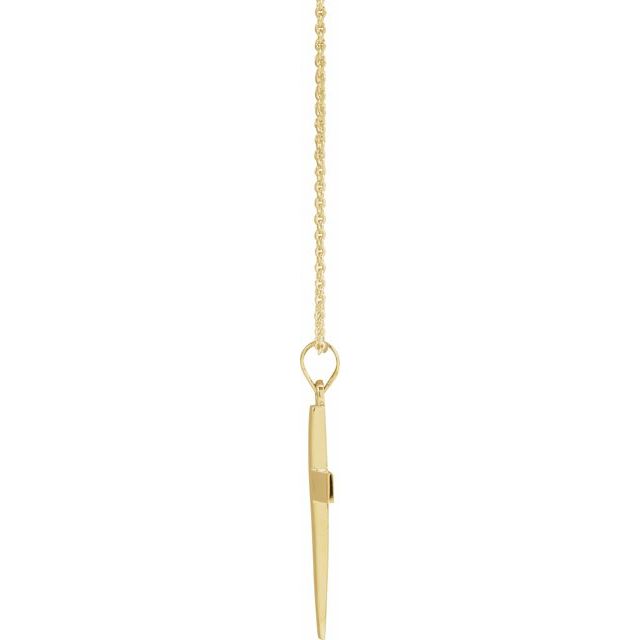 23mm x 15.9mm Cross 18" Necklace - 14K Gold (Y, W, or R), Platinum or Sterling Silver