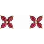 14K Yellow Lab-Grown Blue Sapphire Earrings