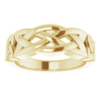 Men's Celtic Ring - 14k Gold (Y, W, R), Platinum, Sterling Silver