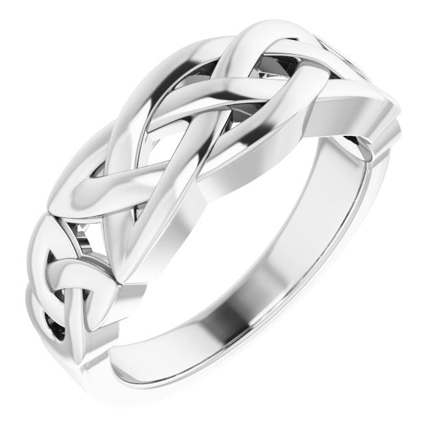 Men's Celtic Ring - 14k Gold (Y, W, R), Platinum, Sterling Silver