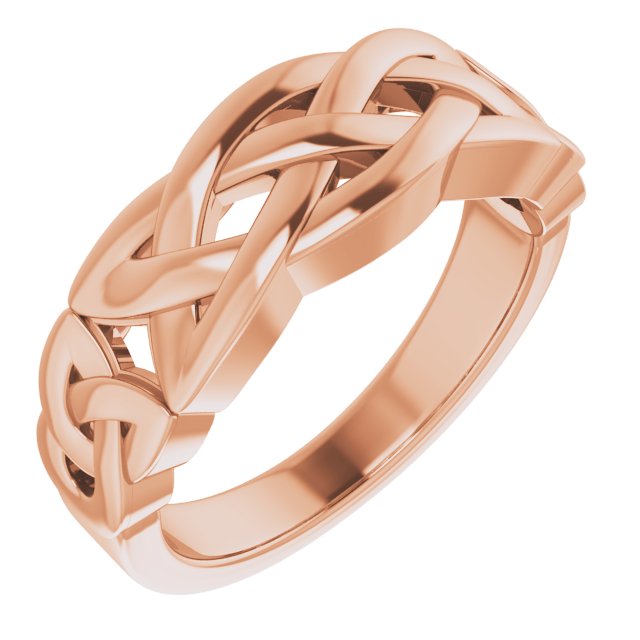 Men's Celtic Ring - 14k Gold (Y, W, R), Platinum, Sterling Silver