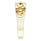 Men's Celtic Ring - 14k Gold (Y, W, R), Platinum, Sterling Silver