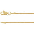 1mm Rounded Box Chain Bracelet or Necklace - 14k Gold (Y, R), or Sterling Silver