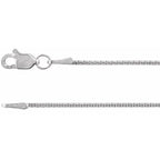 1mm Rounded Box Chain Bracelet or Necklace - 14k Gold (Y, R), or Sterling Silver