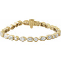 7 1/8 CTW Lab-Grown Diamond 7" Line Tennis Bracelet - 14k Gold (Yellow, White or Rose)