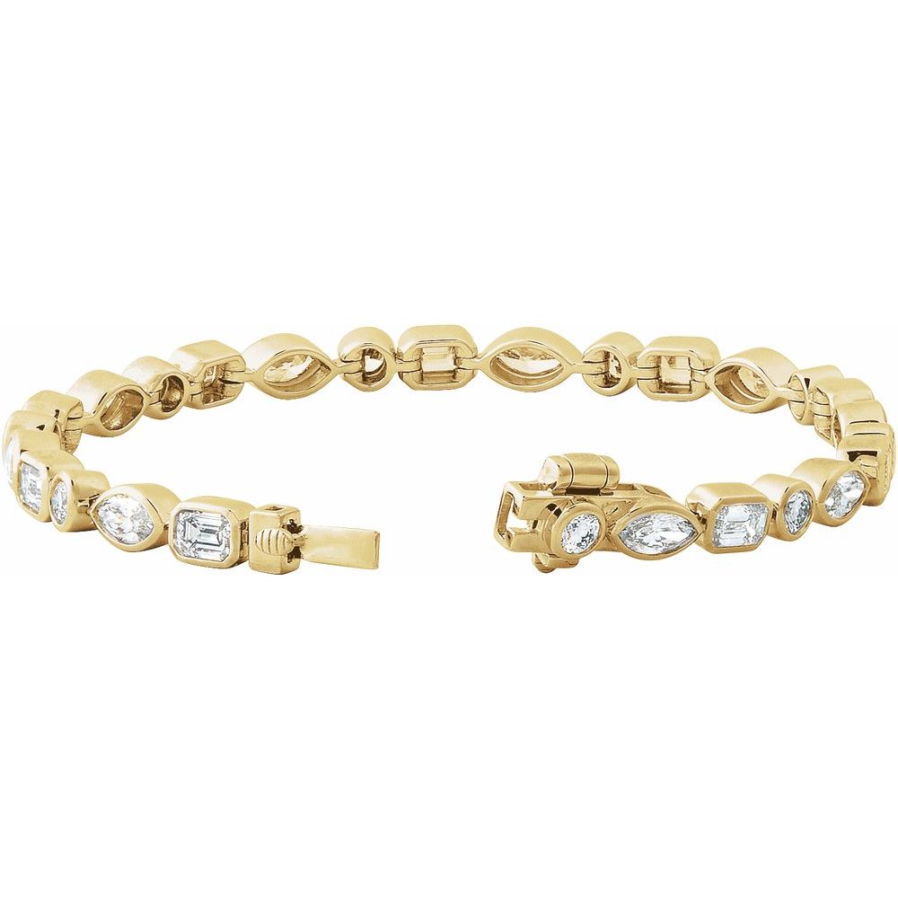 7 1/8 CTW Lab-Grown Diamond 7" Line Tennis Bracelet - 14k Gold (Yellow, White or Rose)