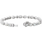 7 1/8 CTW Lab-Grown Diamond 7" Line Tennis Bracelet - 14k Gold (Yellow, White or Rose)
