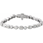 7 1/8 CTW Lab-Grown Diamond 7" Line Tennis Bracelet - 14k Gold (Yellow, White or Rose)