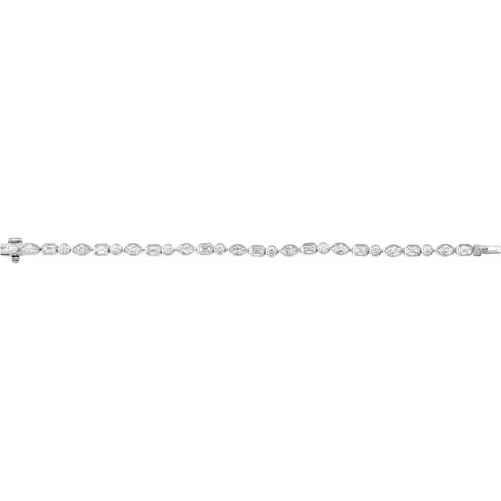 7 1/8 CTW Lab-Grown Diamond 7" Line Tennis Bracelet - 14k Gold (Yellow, White or Rose)