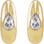 1/3 CTW Lab-Grown Diamond 11.3 mm Hoop Earrings - 14K Gold (Y, W or R) or Sterling Silver
