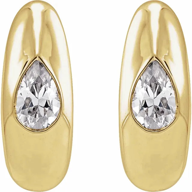 1/3 CTW Lab-Grown Diamond 11.3 mm Hoop Earrings - 14K Gold (Y, W or R) or Sterling Silver