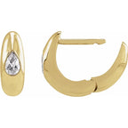 1/3 CTW Lab-Grown Diamond 11.3 mm Hoop Earrings - 14K Gold (Y, W or R) or Sterling Silver