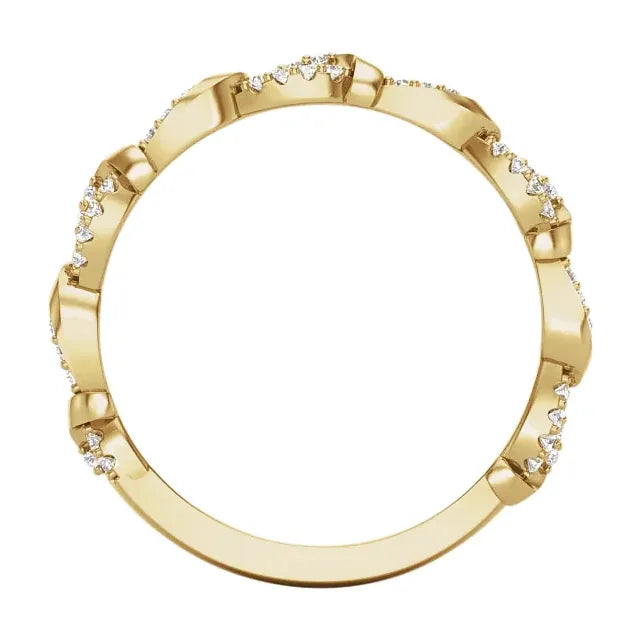 1/5 CTW Natural Diamond Infinity-Inspired Anniversary Band - 14k Gold (Y, R or W)