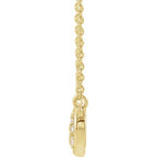 1/8 CTW Natural Diamond Infinity-Inspired Bar Necklace - 14k Gold (Y, R or W), Platinum or Sterling Silver