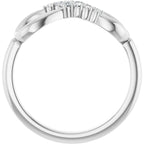 1/8 CTW Natural Diamond Infinity-Inspired Ring - 14k Gold (Y, R or W), Platinum or Sterling Silver