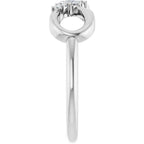 1/8 CTW Natural Diamond Infinity-Inspired Ring - 14k Gold (Y, R or W), Platinum or Sterling Silver