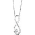1/6 CTW Natural Diamond Infinity-Inspired 16-18" Necklace - 14k Gold (Y, W or R)