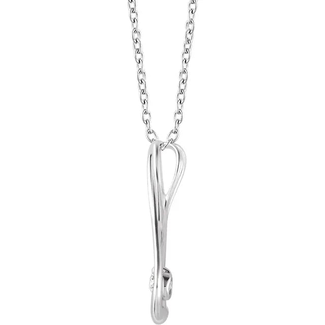 1/6 CTW Natural Diamond Infinity-Inspired 16-18" Necklace - 14k Gold (Y, W or R)