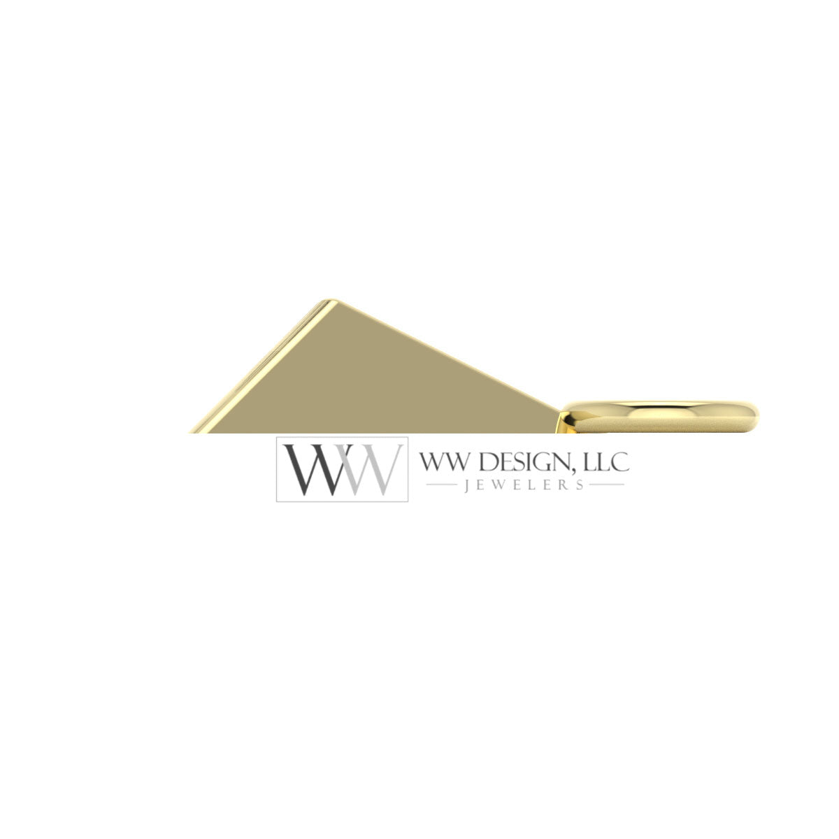 Pyramid Charm - 14k Yellow Gold