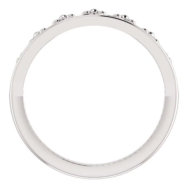 Stackable Crown Ring - Sterling Silver, 14k Gold (Y, W or R), Platinum
