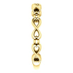 Infinity-Inspired Heart Ring - 14k Gold (Y, W or R), Platinum, Sterling Silver